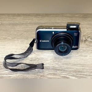 Canon PowerShot SX210 IS 14.1MP Digital Camera - Black w/ Battery & Original Box